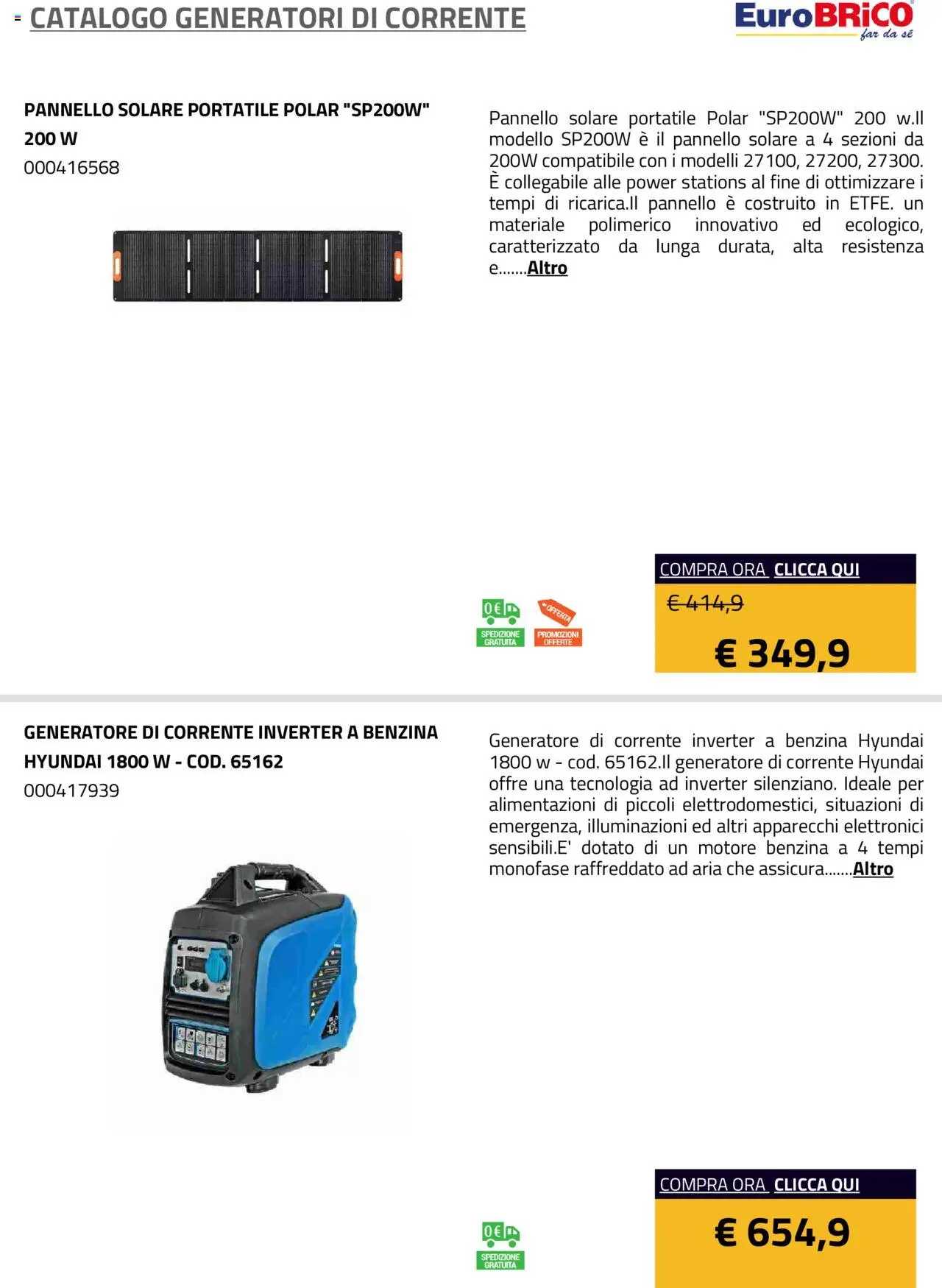 Eurobrico Generatori catalogo - pagina 20 - valido dal 23/07/2025