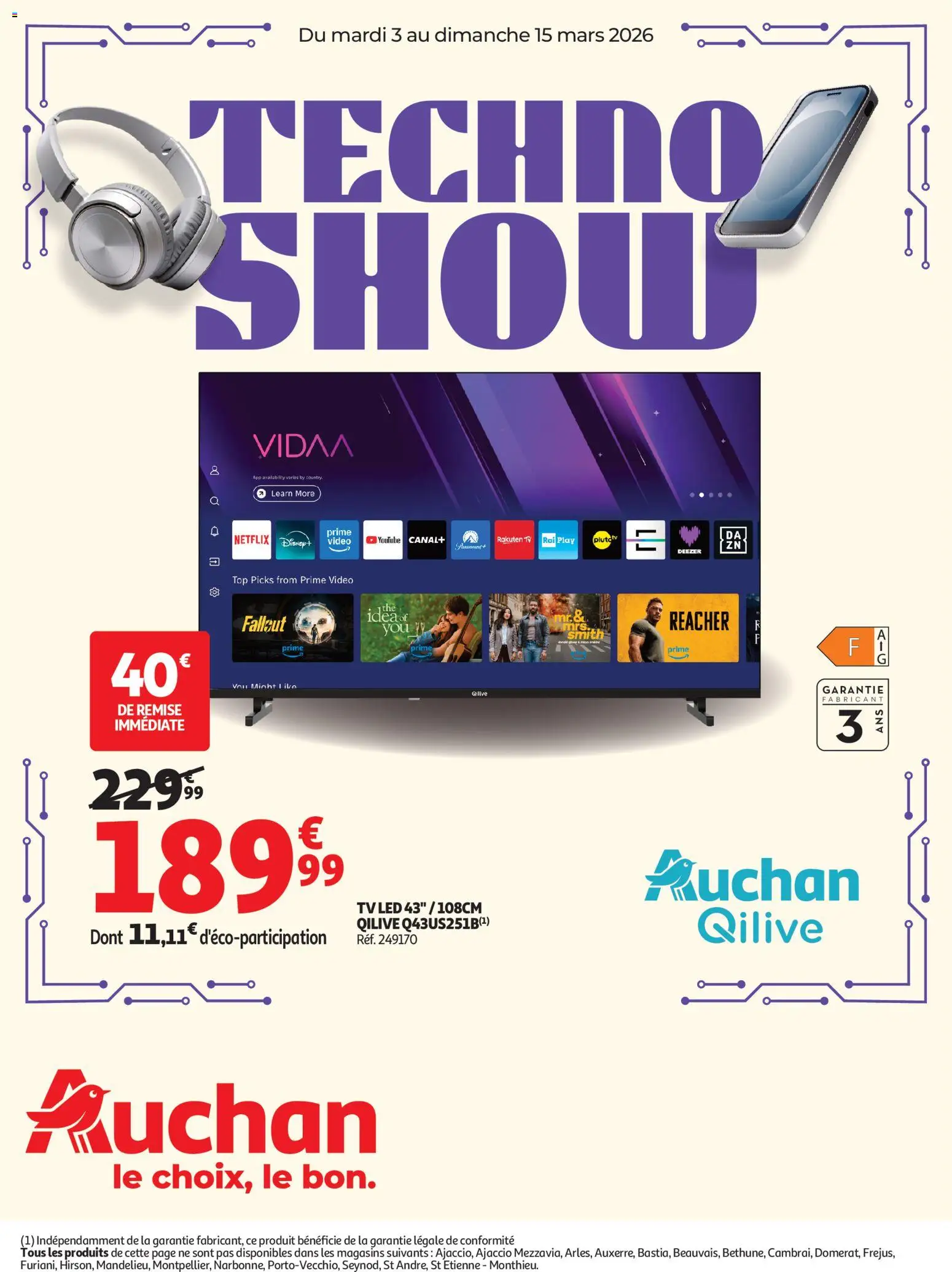 Auchan - High tech électroménager - page 1 - valable à partir du 03/03/2026