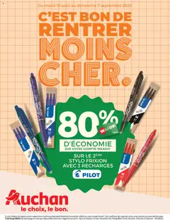 Auchan - Rentrée des classes : c'est bon de rentrer moins cher geldig vanaf 19/08/2025