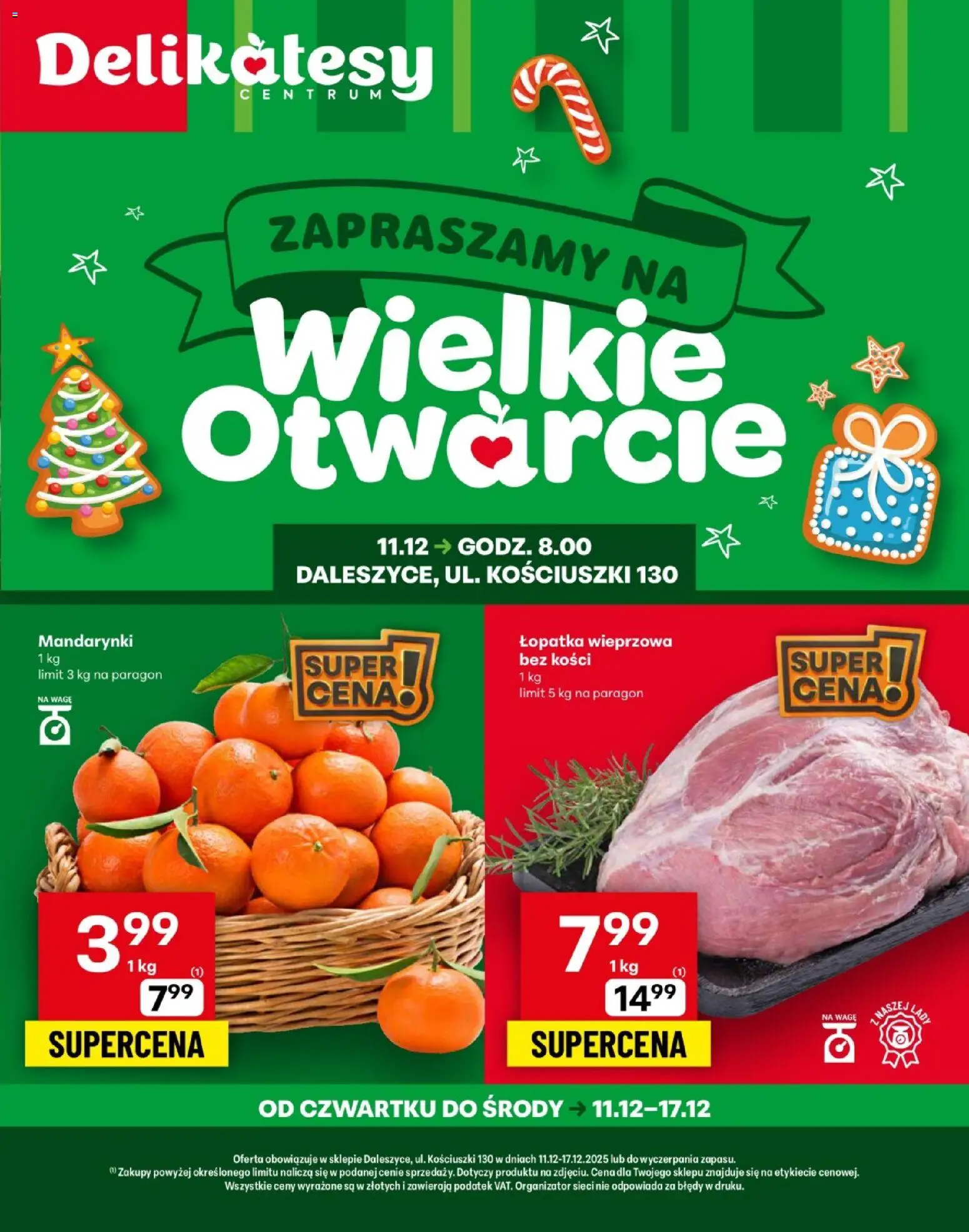 Delikatesy Centrum Gazetka - Daleszyce Otwarcie - strona 1- ważny od 11.12.2025
