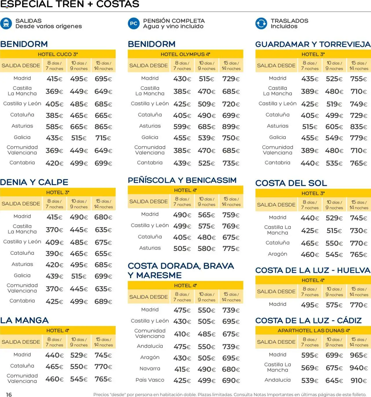Viajes El Corte Inglés - Club de Vacaciones - Vacaciones Económicas Personalizado - Página de 16 - Válido desde 01/09/2025
