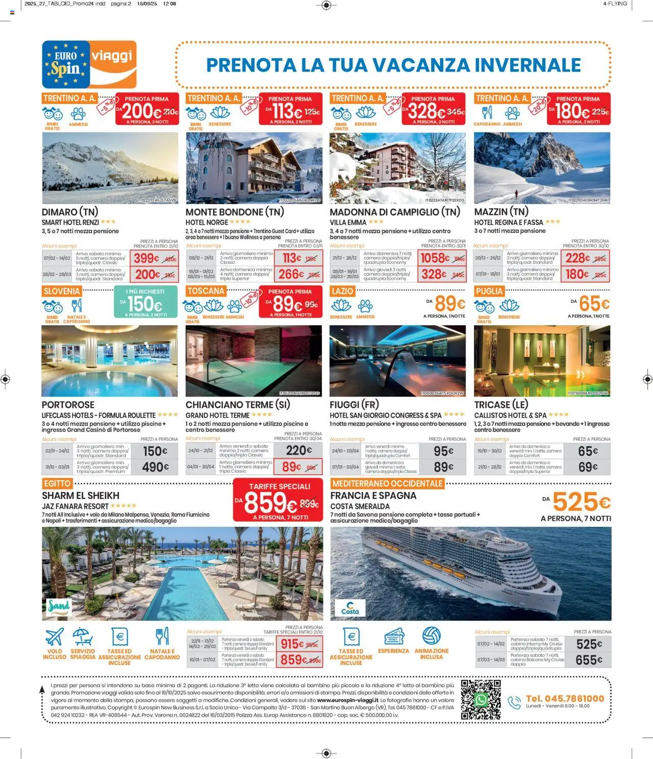 Eurospin Viaggi catalogo - pagina 1 - valido dal 09/10/2025
