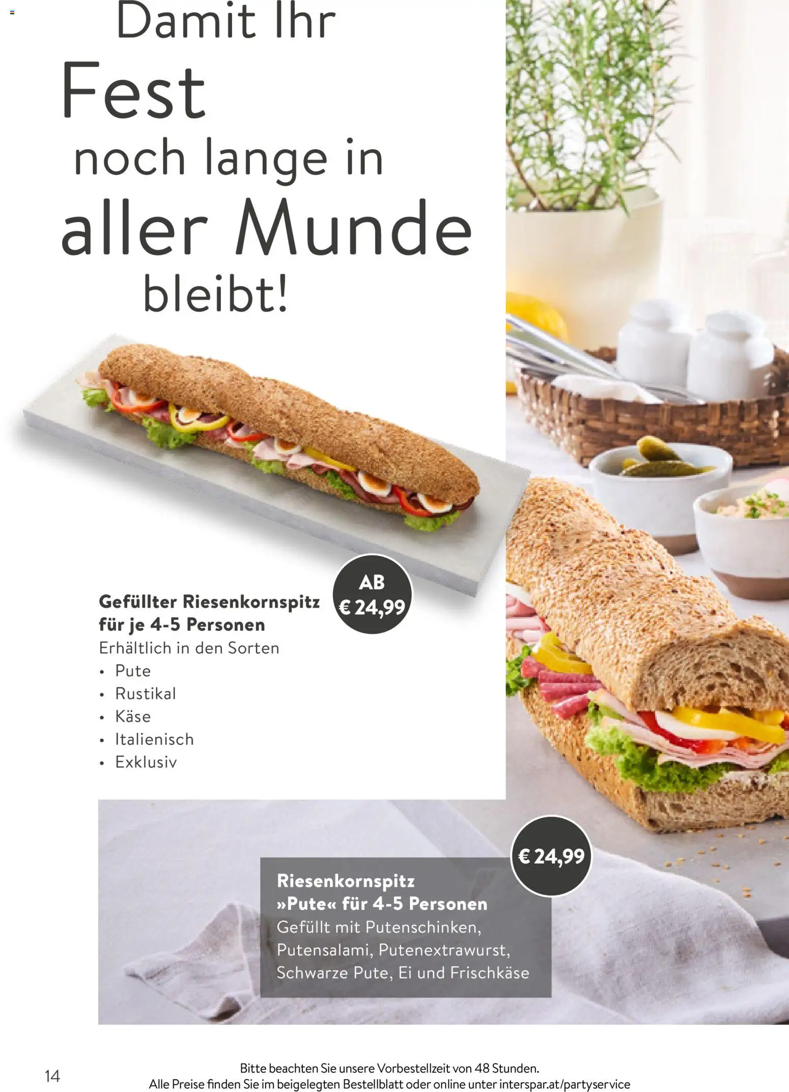 Interspar Party Service - page 14- valid from 26.01.2026