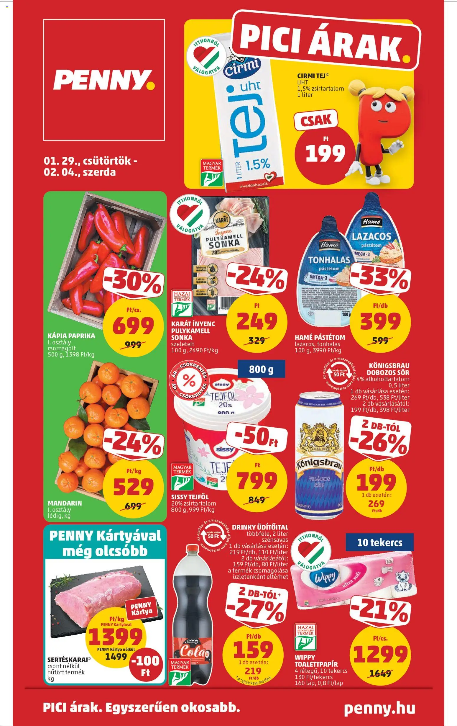 PENNY Akciós újság - 1oldal - érvényes 2026.01.29.-tól