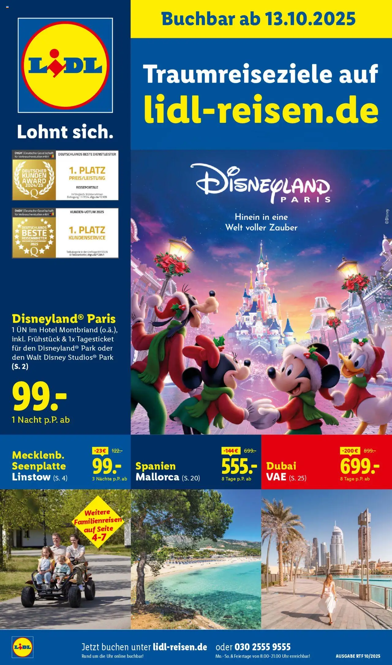 Lidl Reisen Oktober/November Reise-Highlights - Seite 1 - gültig ab 13.10.2025