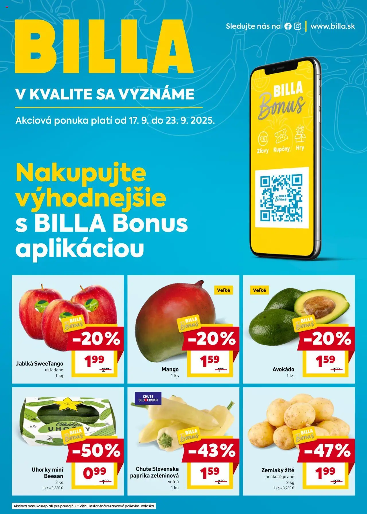 Billa Bonus - strana 1- platný od 17.09.2025