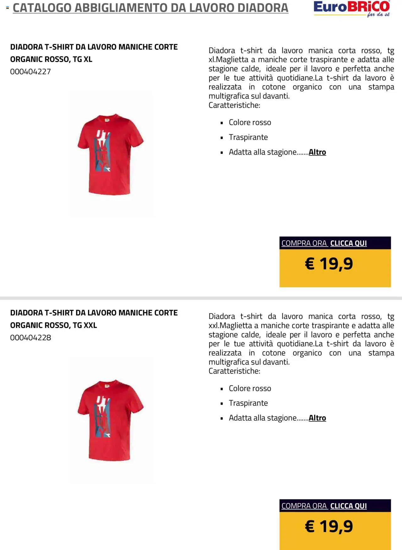 Eurobrico Abbigliamento da Lavoro Diadora catalogo - pagina 63 - valido dal 23/07/2025