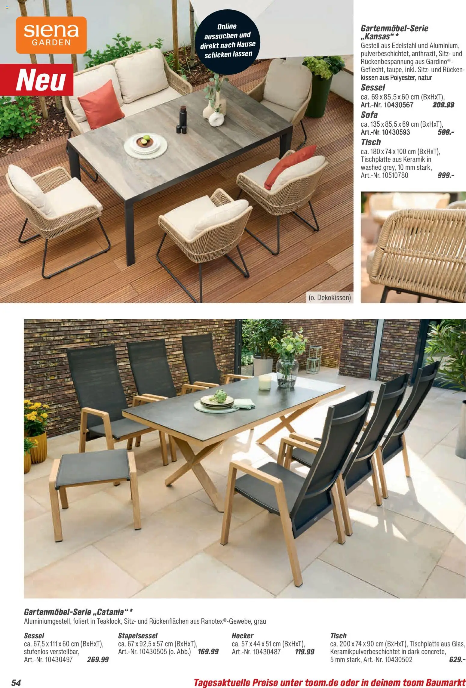 Toom Baumarkt  Gartenmöbel & Solar-Leuchten 2026 - Seite 54 - gültig ab 01.01.2026