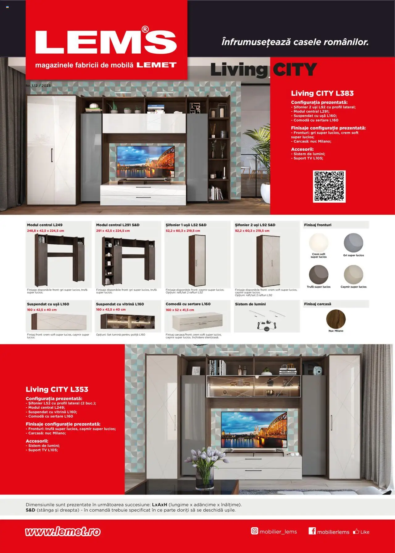 Lem’s catalog - Living și Dormitor City - pagina 1- valabil de la 20.11.2023
