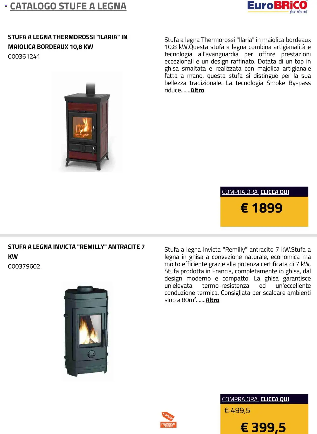 Eurobrico Stufe a Legna catalogo - pagina 2 - valido dal 23/07/2025