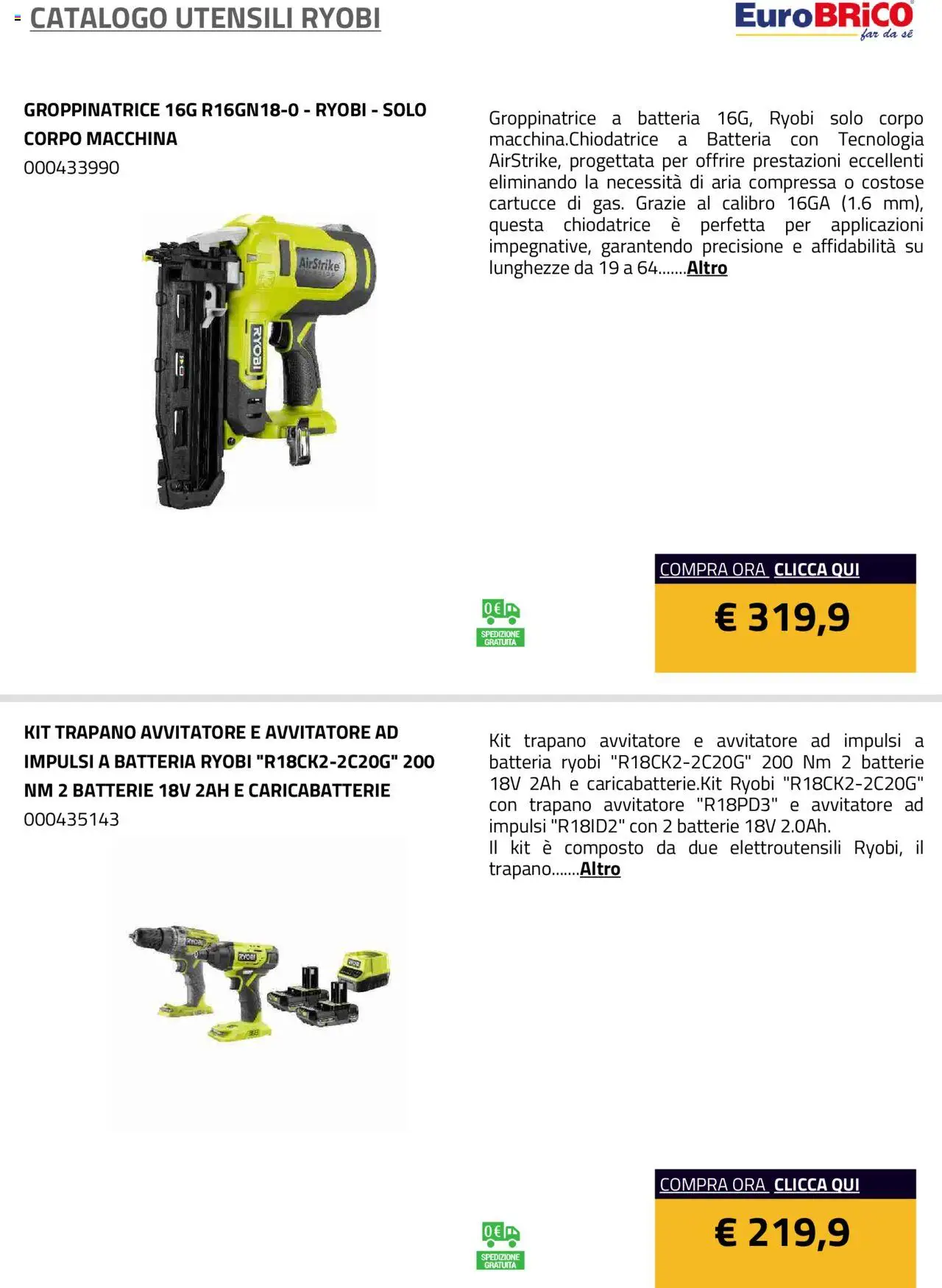 Eurobrico Utensili Ryobi catalogo - pagina 69 - valido dal 23/07/2025