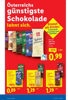 Vorschau Lidl Österreichs günstigste Schokolade gültig ab 27.12.2025