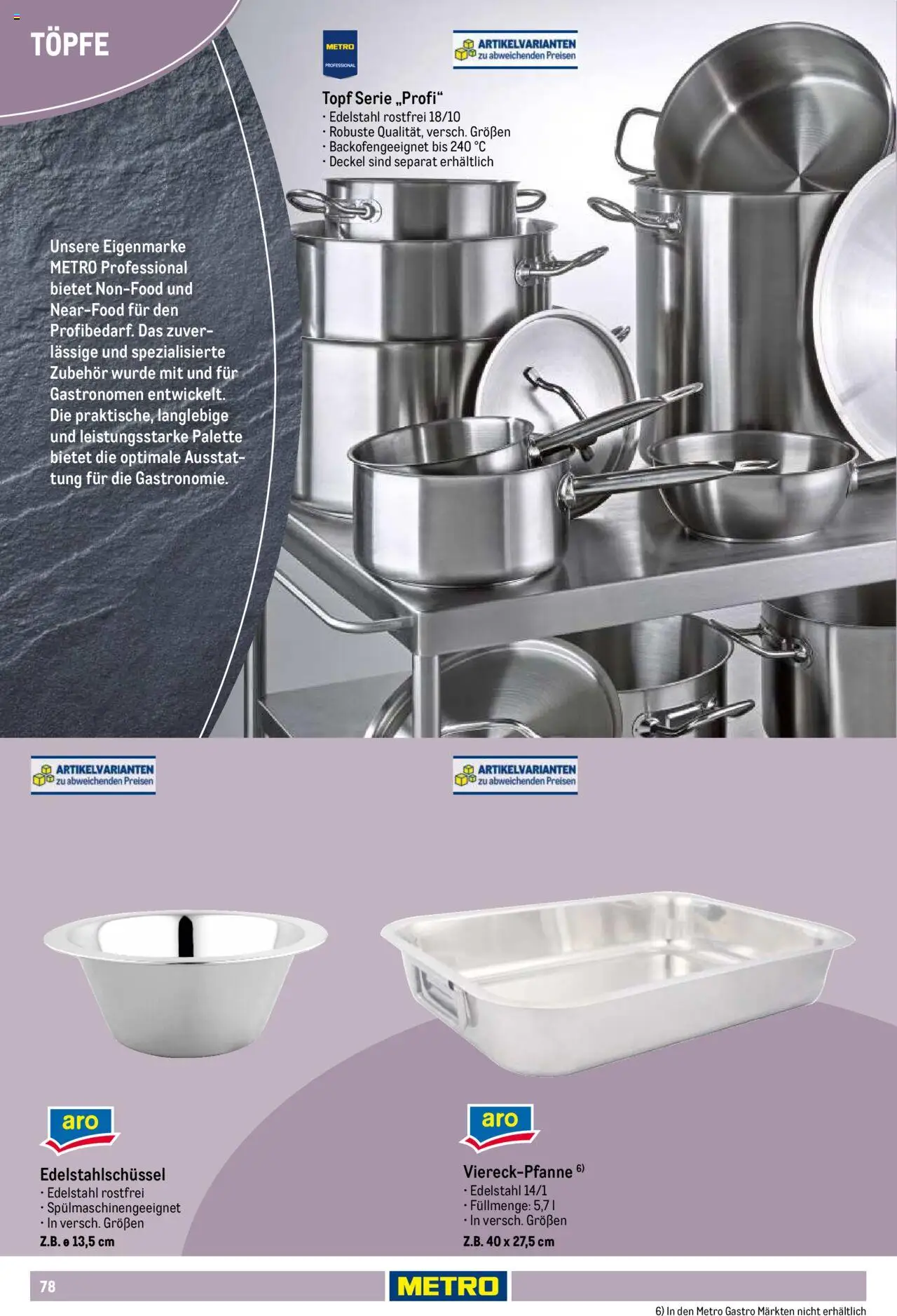 Metro Non Food Sortiment - Seite 78 - gültig ab 01.10.2025