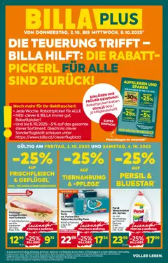 Vorschau Billa Plus Flugblatt gültig ab 02.10.2025