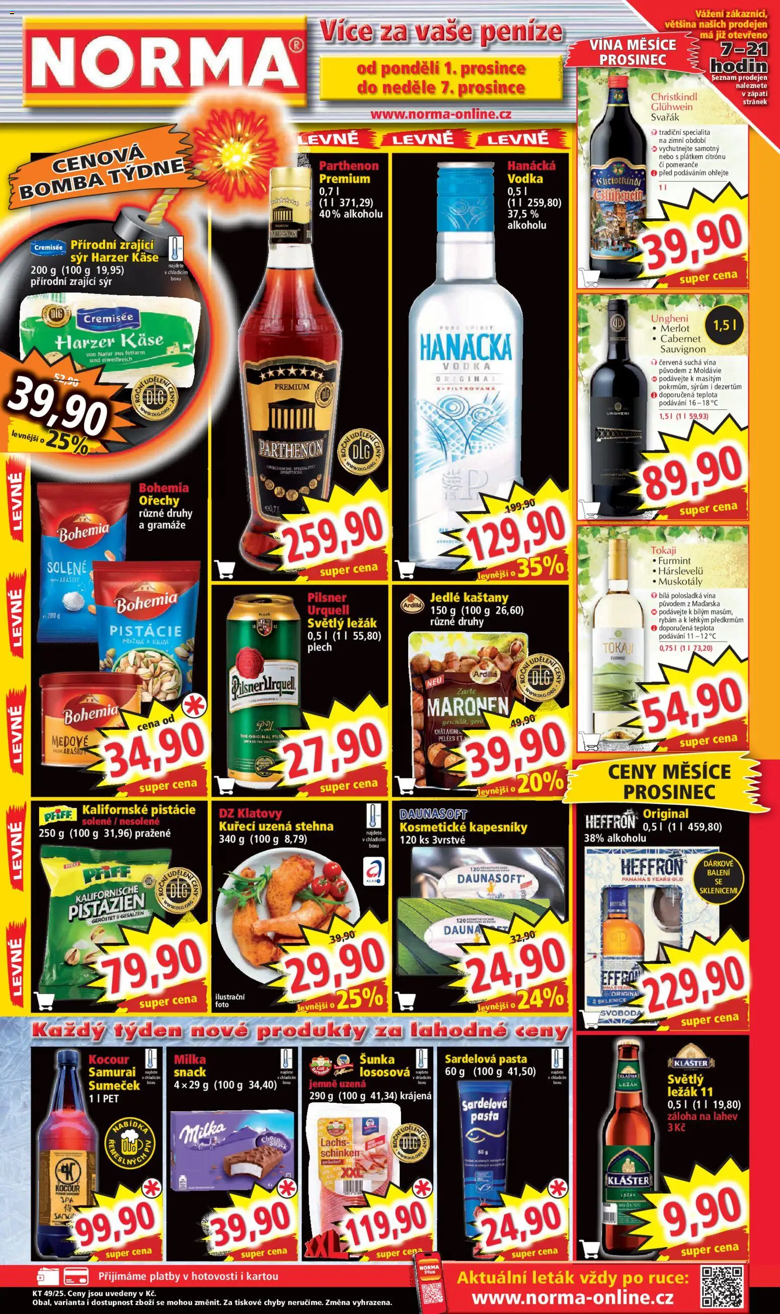 Norma leták - strana 1- platný od 01.12.2025