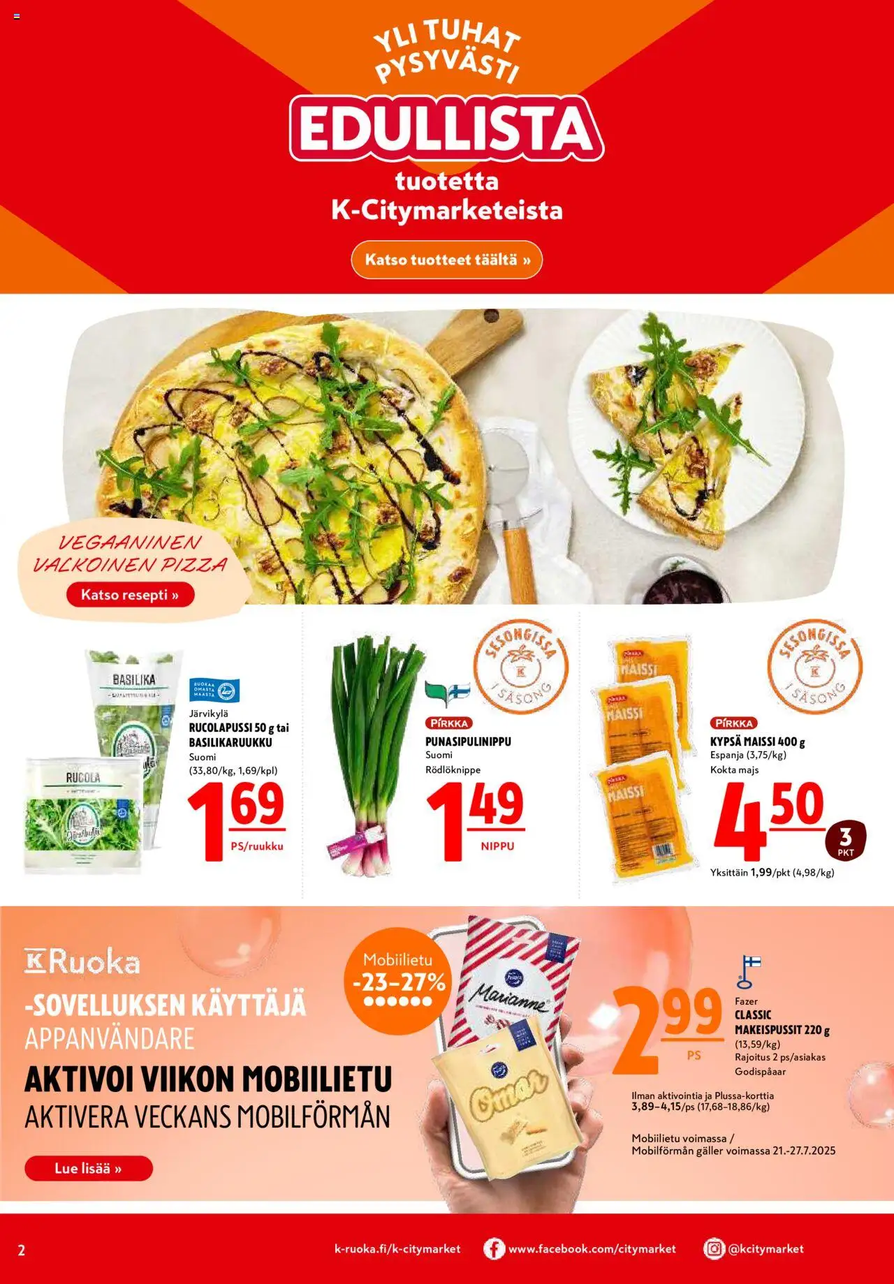 K-Citymarket tarjoukset - sivu 2- voimassa alkaen 21/07/2025