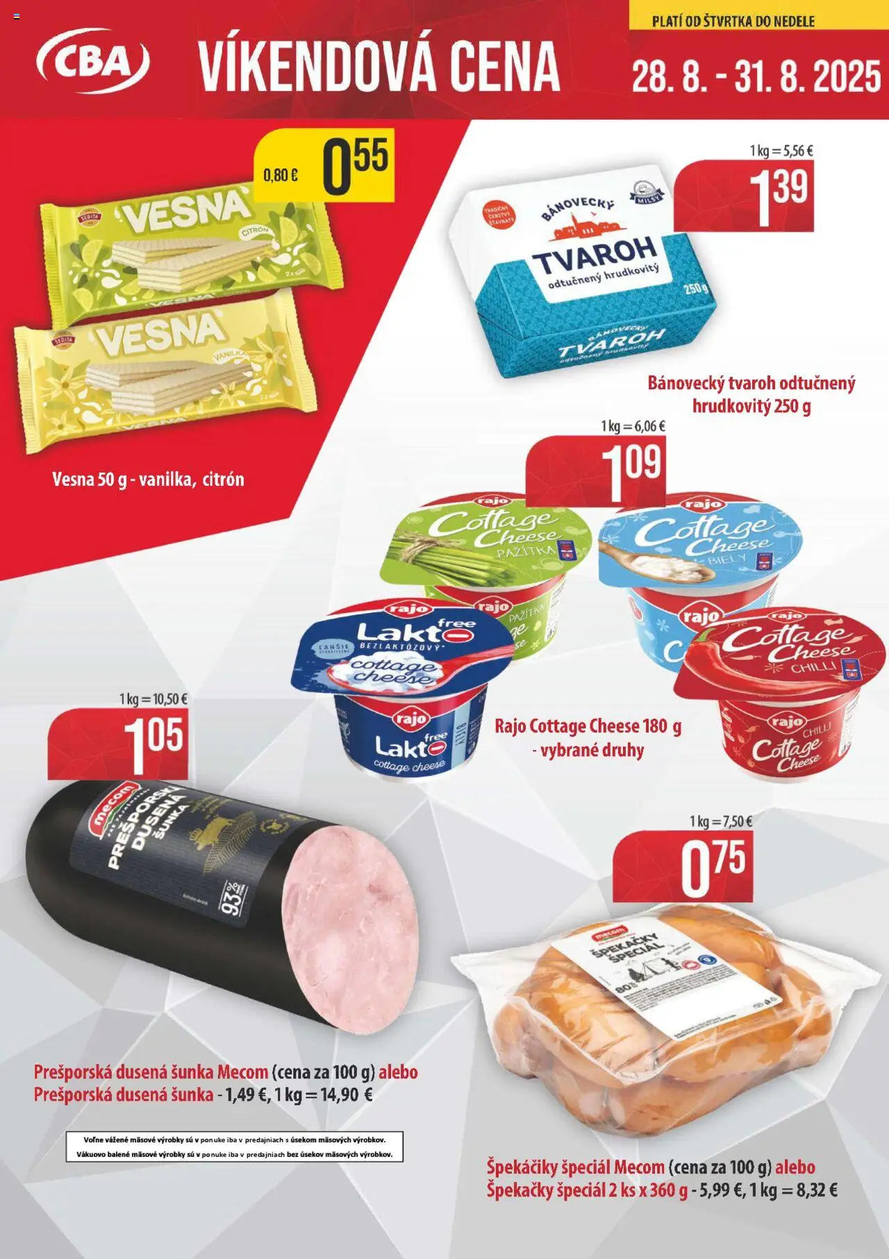 Nitrazdroj víkendové ceny CBA - strana 1- platný od 28.08.2025