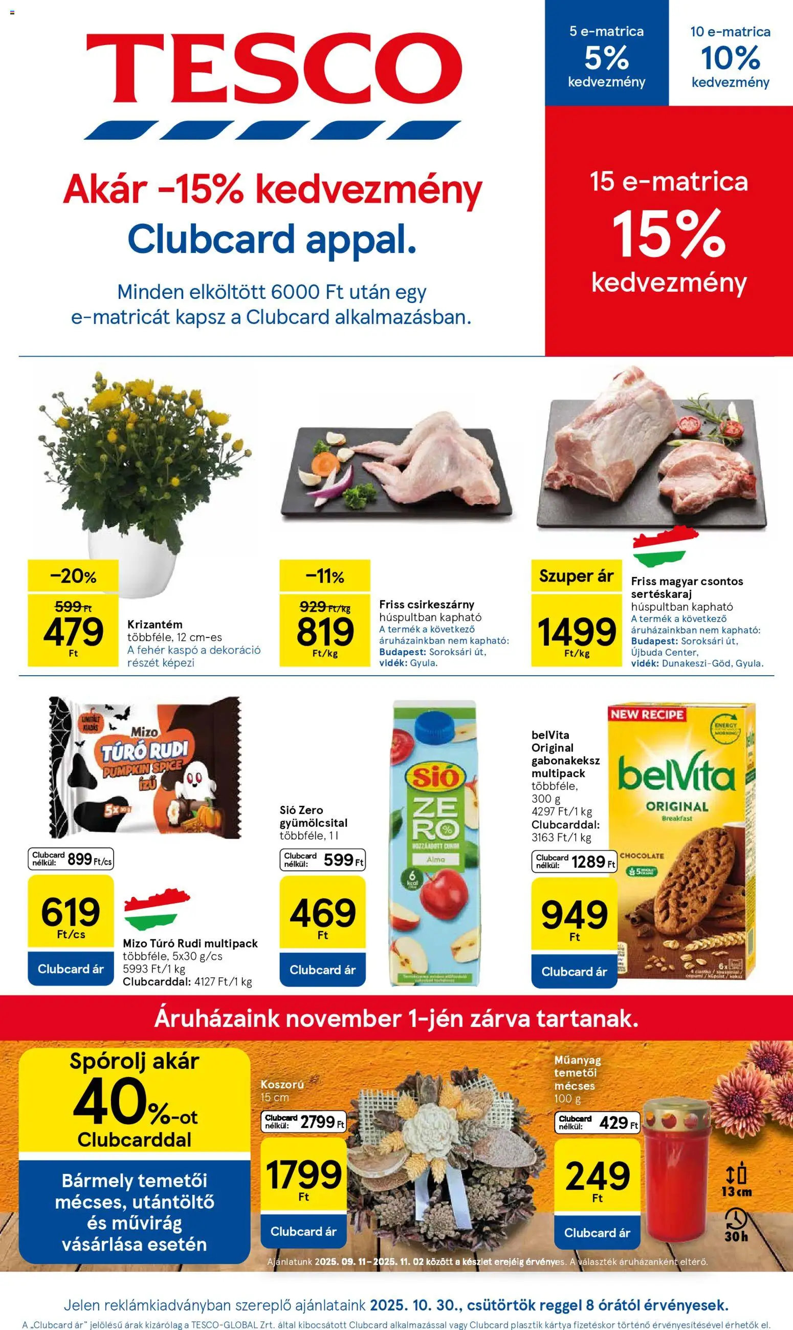 Tesco Hipermarket - Akciós újság  - 1oldal - érvényes 2025.10.30.-tól