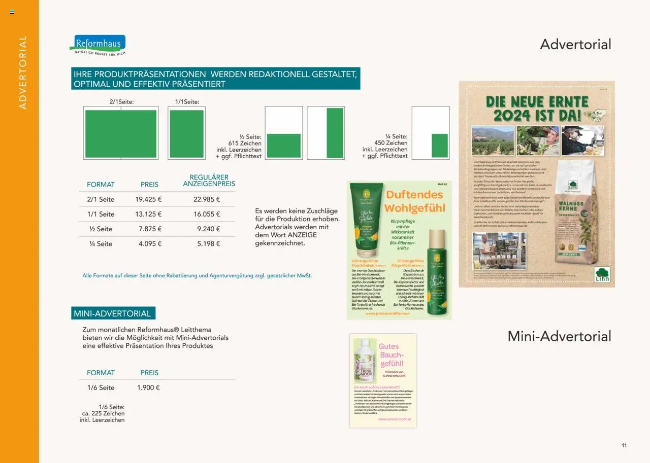 Reformhaus Bacher Themenplan 2025 - Seite 11 - gültig ab 01.01.2025