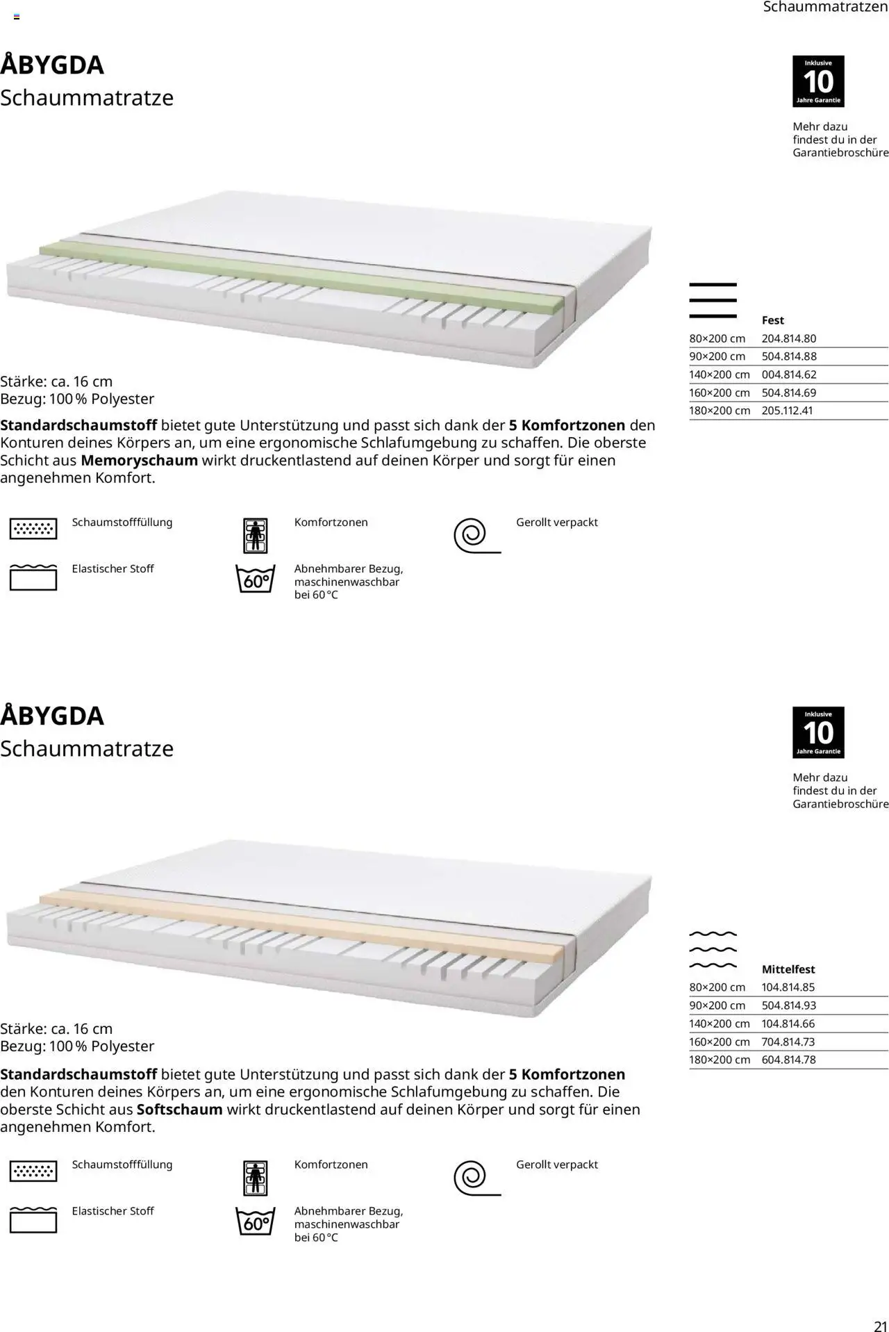 Ikea Prospekt  Schlafkomfort	 - Seite 21 - gültig ab 30.09.2025