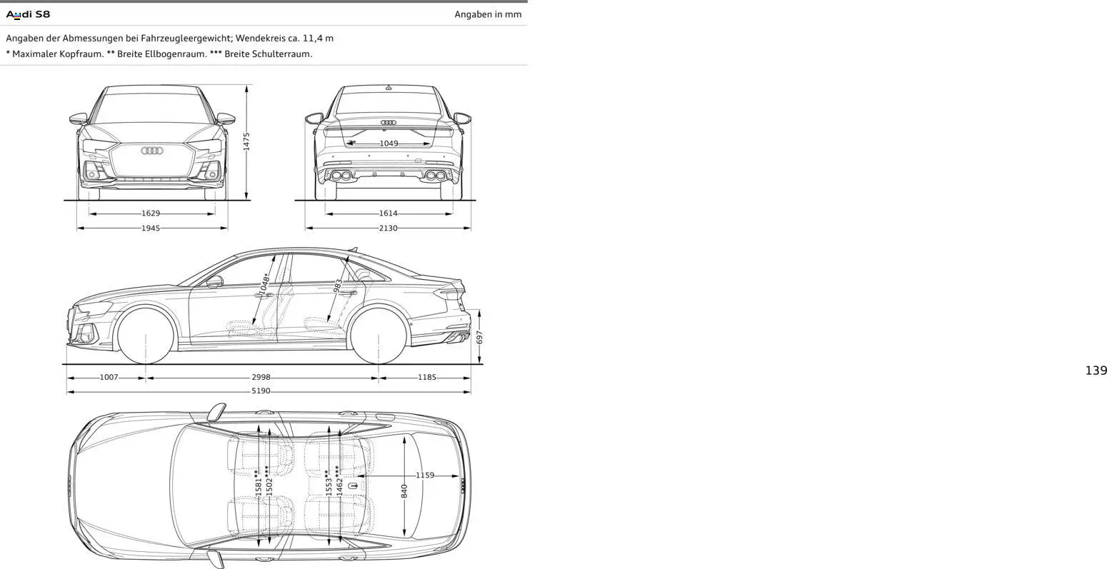 Audi A8 - Seite 139 - gültig ab 28.10.2025