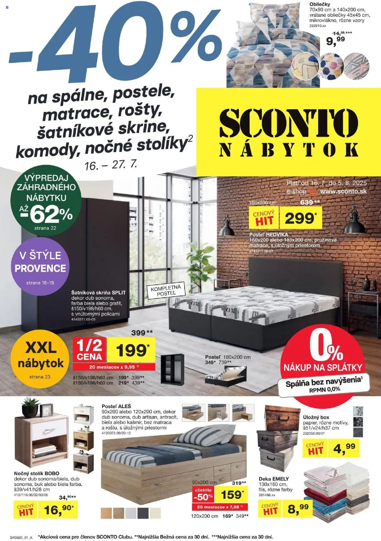Sconto nábytok leták - strana 1- platný od 16.07.2025