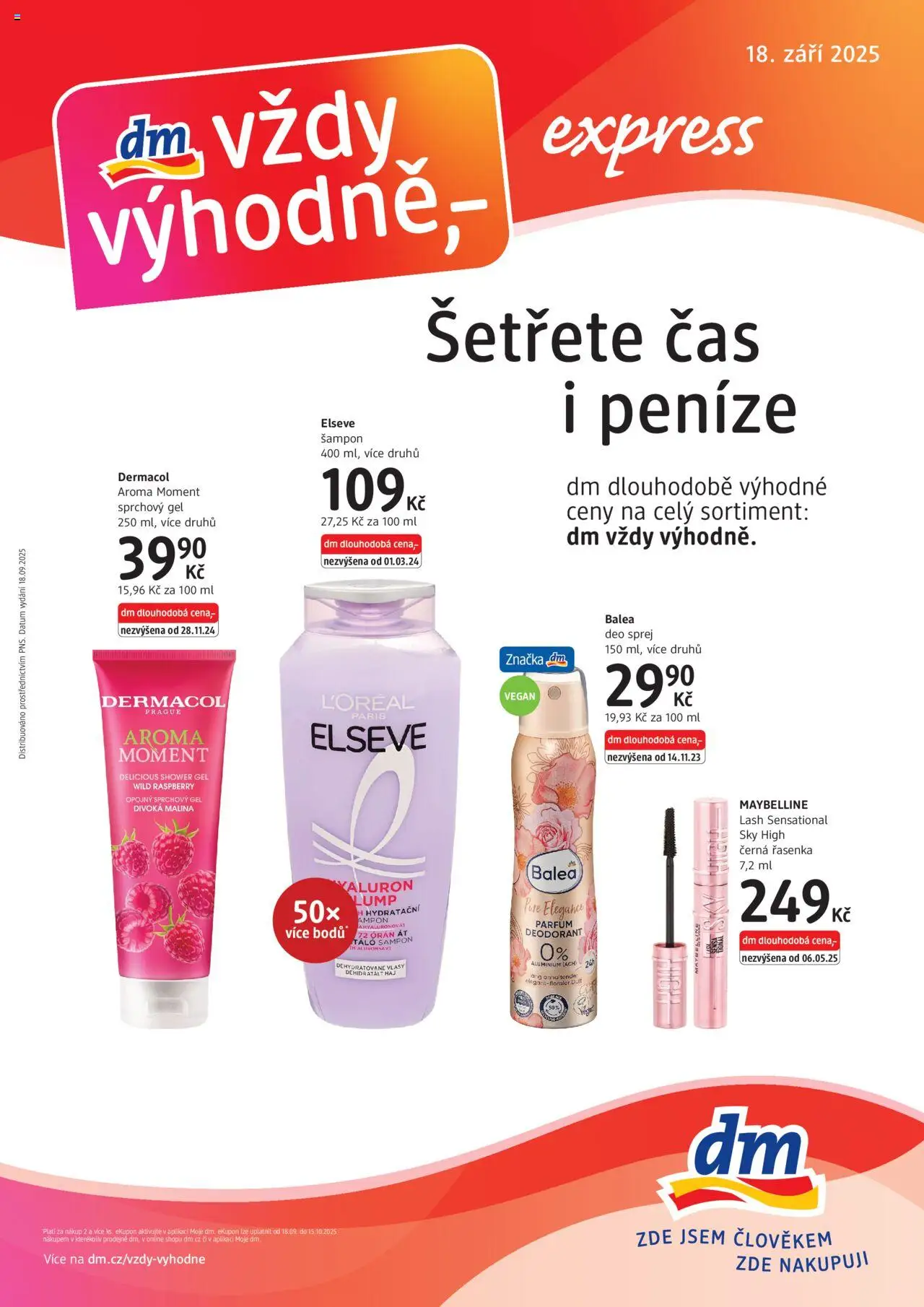 dm drogerie - Express App leták - strana 1- platný od 18.09.2025