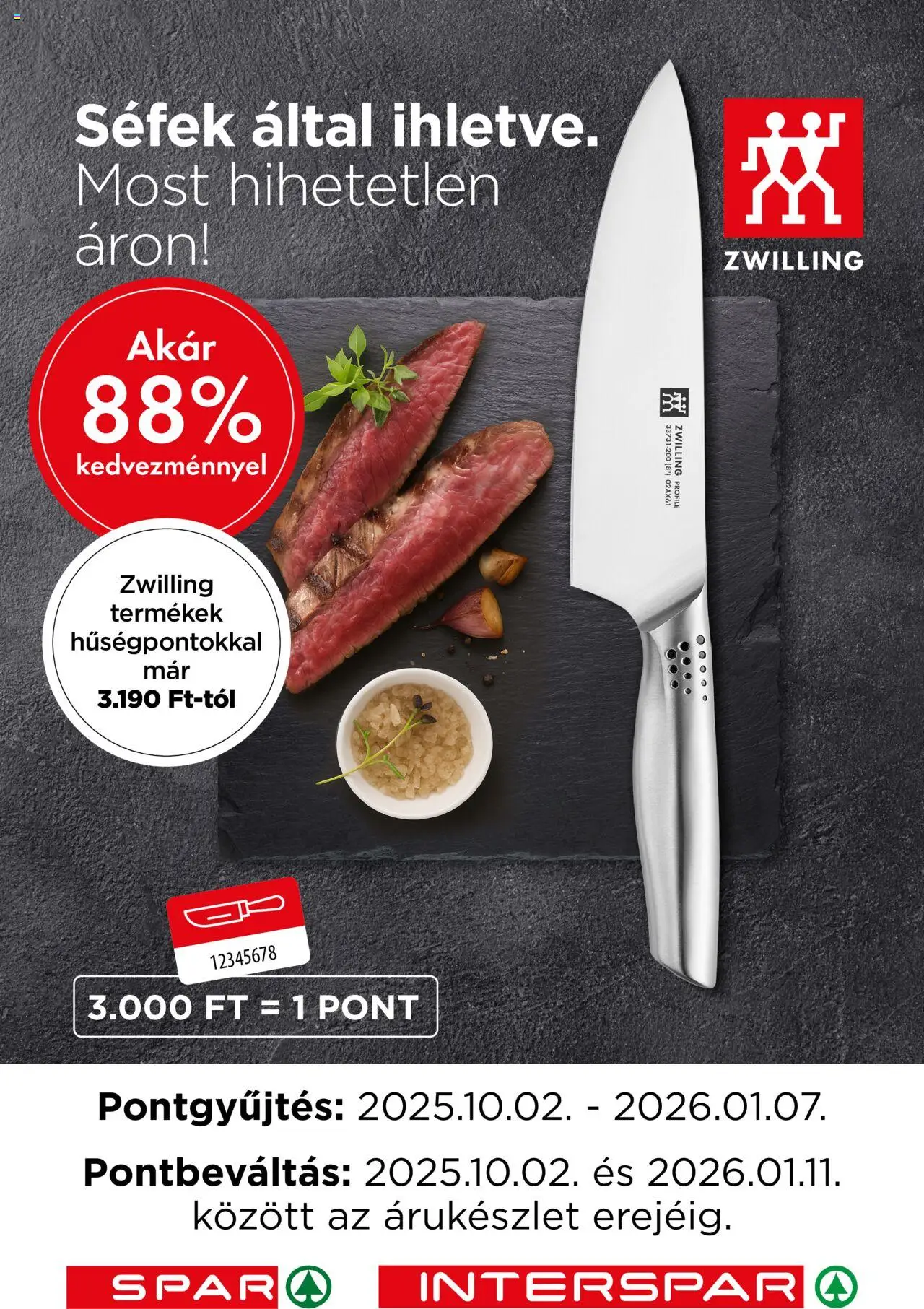 Spar Zwilling hűségakció - 1oldal - érvényes 2025.10.02.-tól