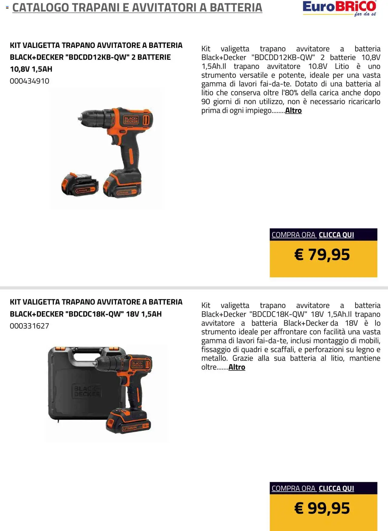 Eurobrico Trapani e Avvitatori a Batteria catalogo - pagina 25 - valido dal 23/07/2025