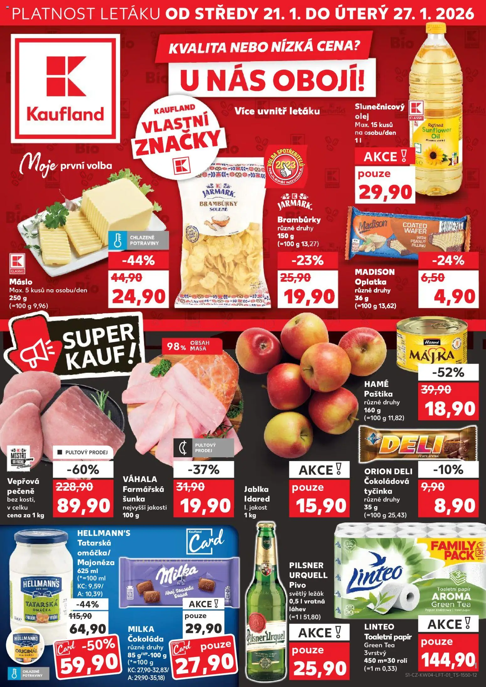 Kaufland leták - strana 1- platný od 21.01.2026