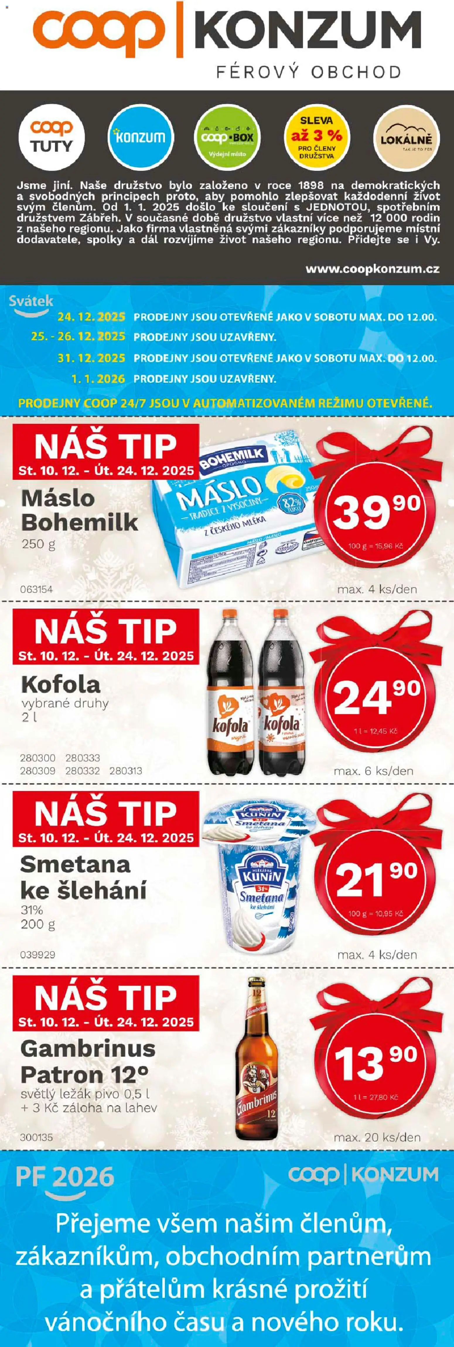 Konzum leták - strana 1- platný od 10.12.2025