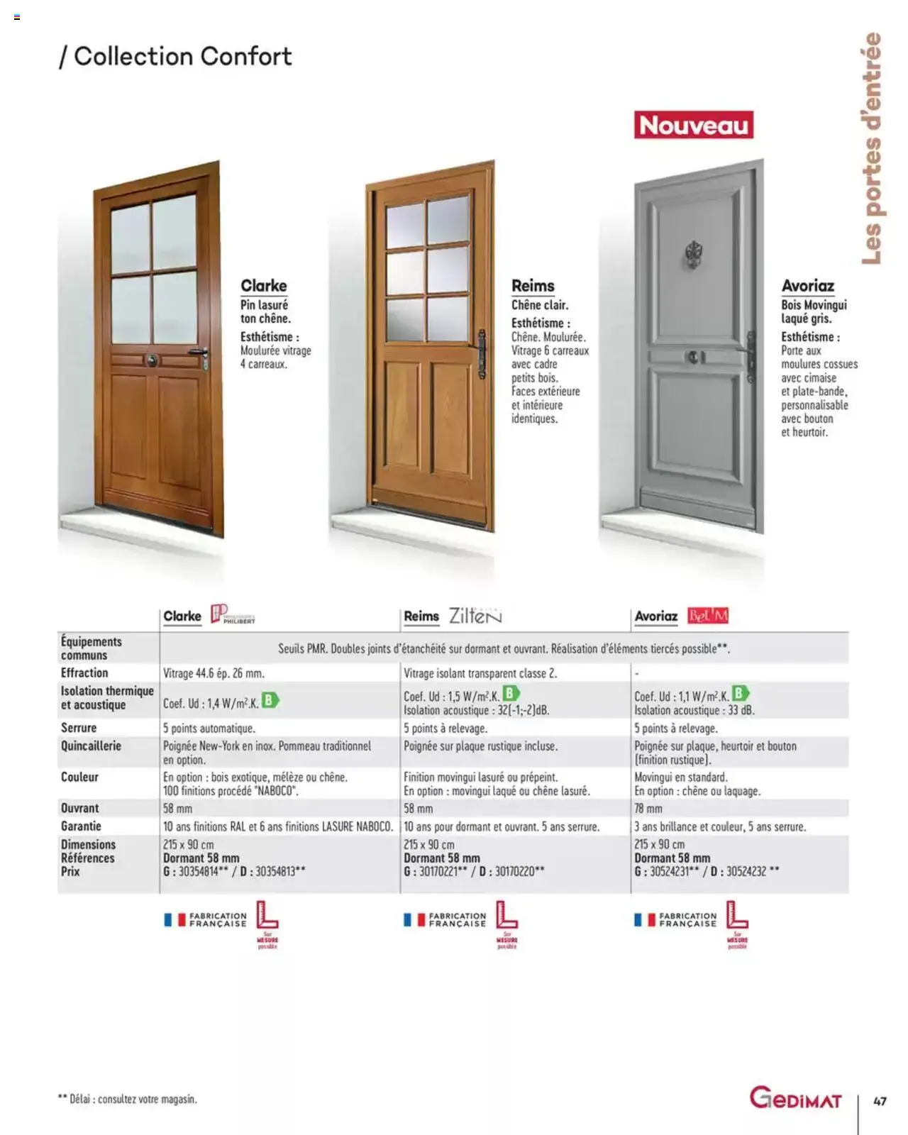 Gedimat Menuiseries intérieures & extérieurs - page 47 - valable à partir du 14/03/2025