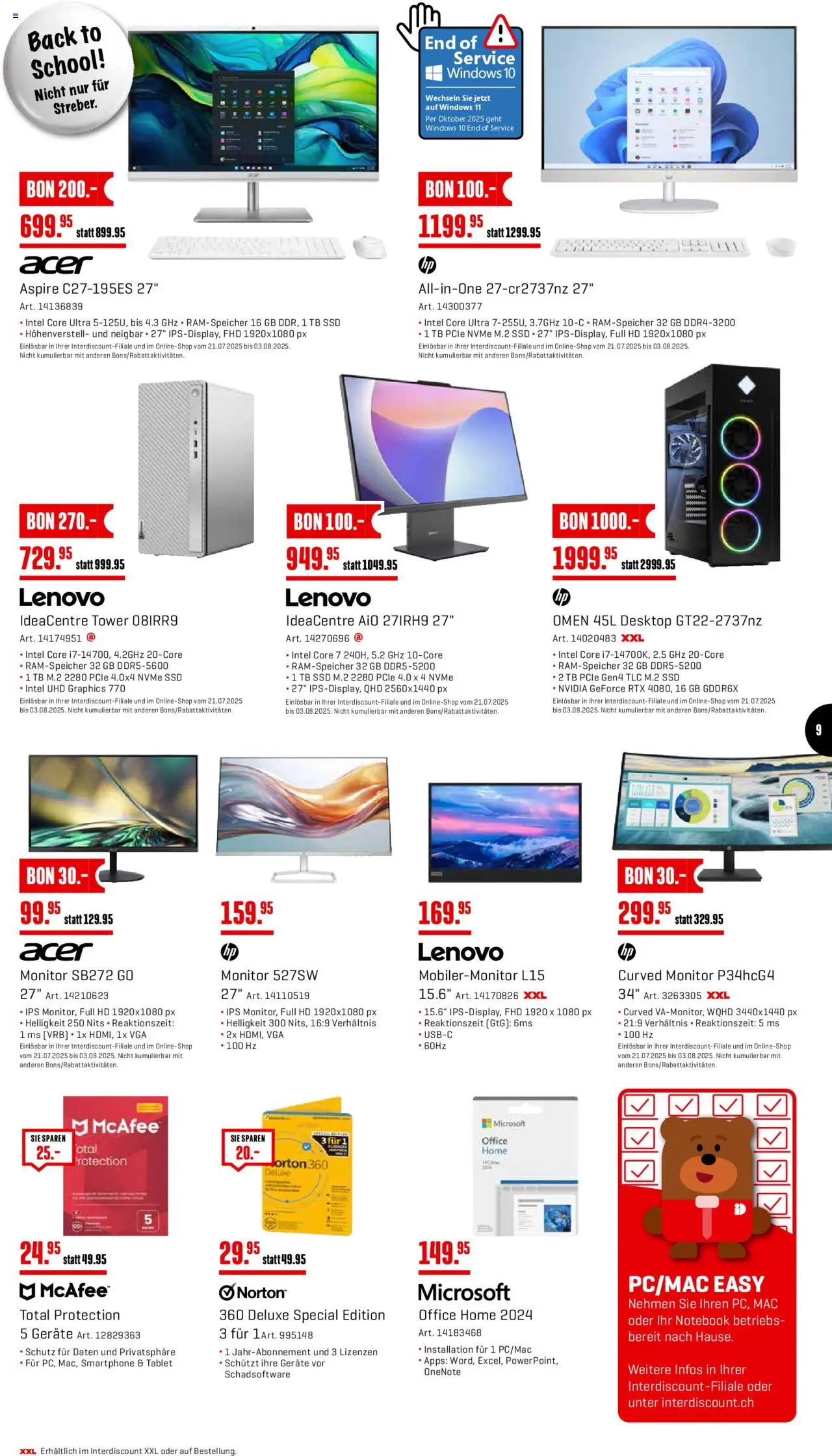Interdiscount Aktionen - Seite 9- gültig ab 21.07.2025