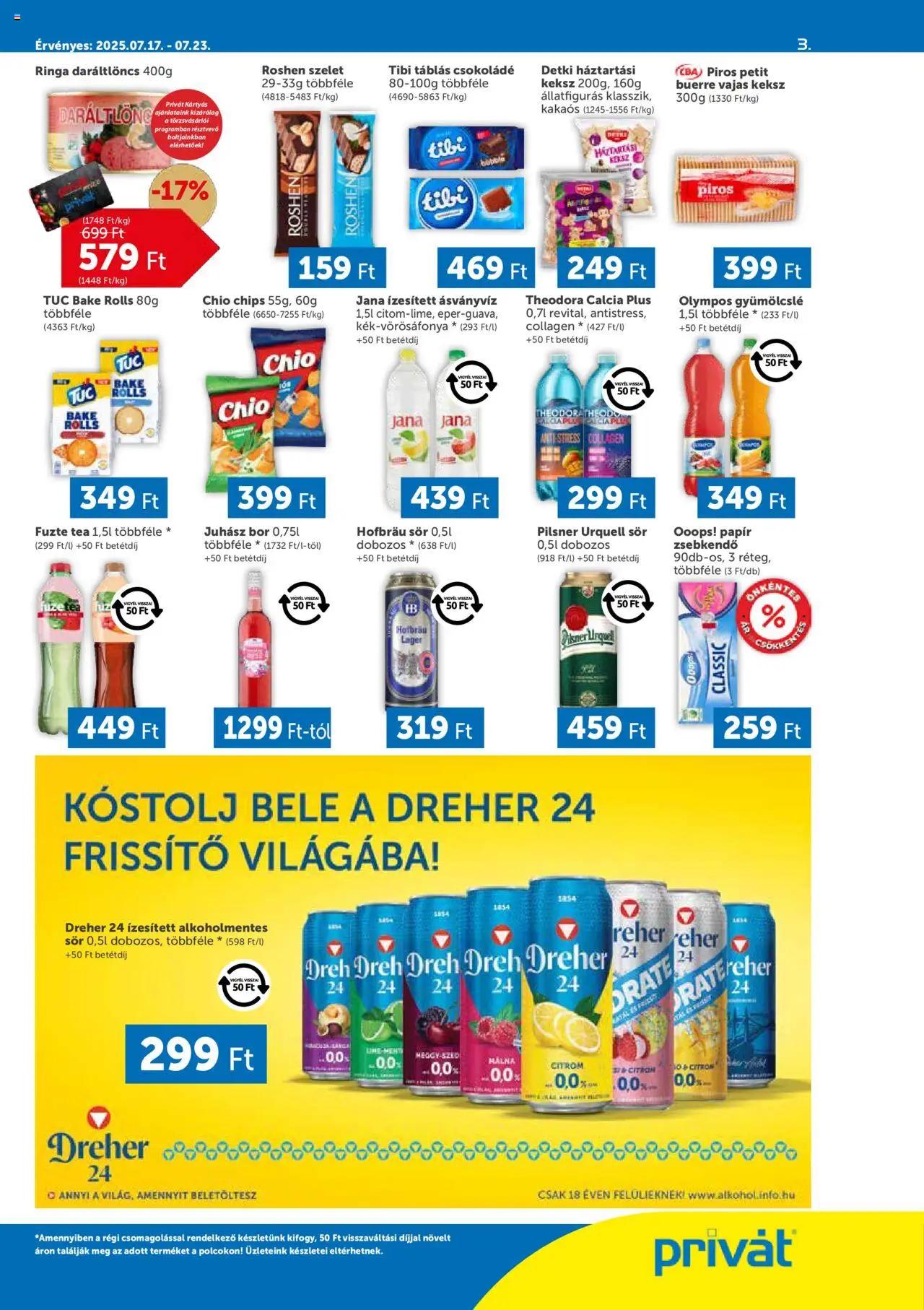 PRIVÁT Akciós újság - 3oldal - érvényes 2025.07.17.-tól