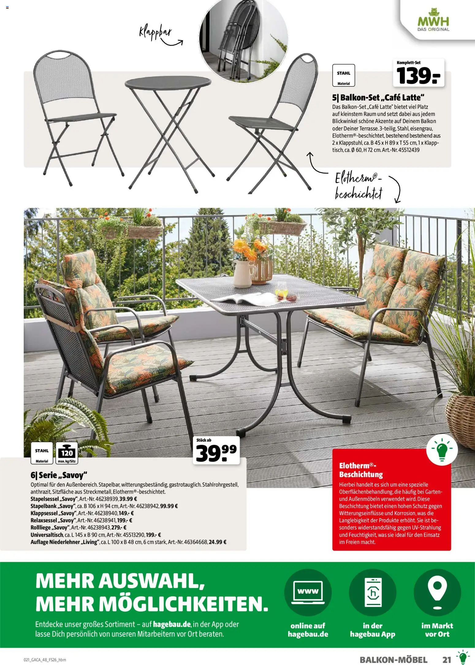 Hagebau Gartenmöbelsortiment - Seite 21 - gültig ab 02.03.2026