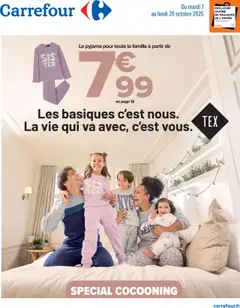 Aperçu Carrefour catalogue textile cocooning  valable à partir du 07/10/2025