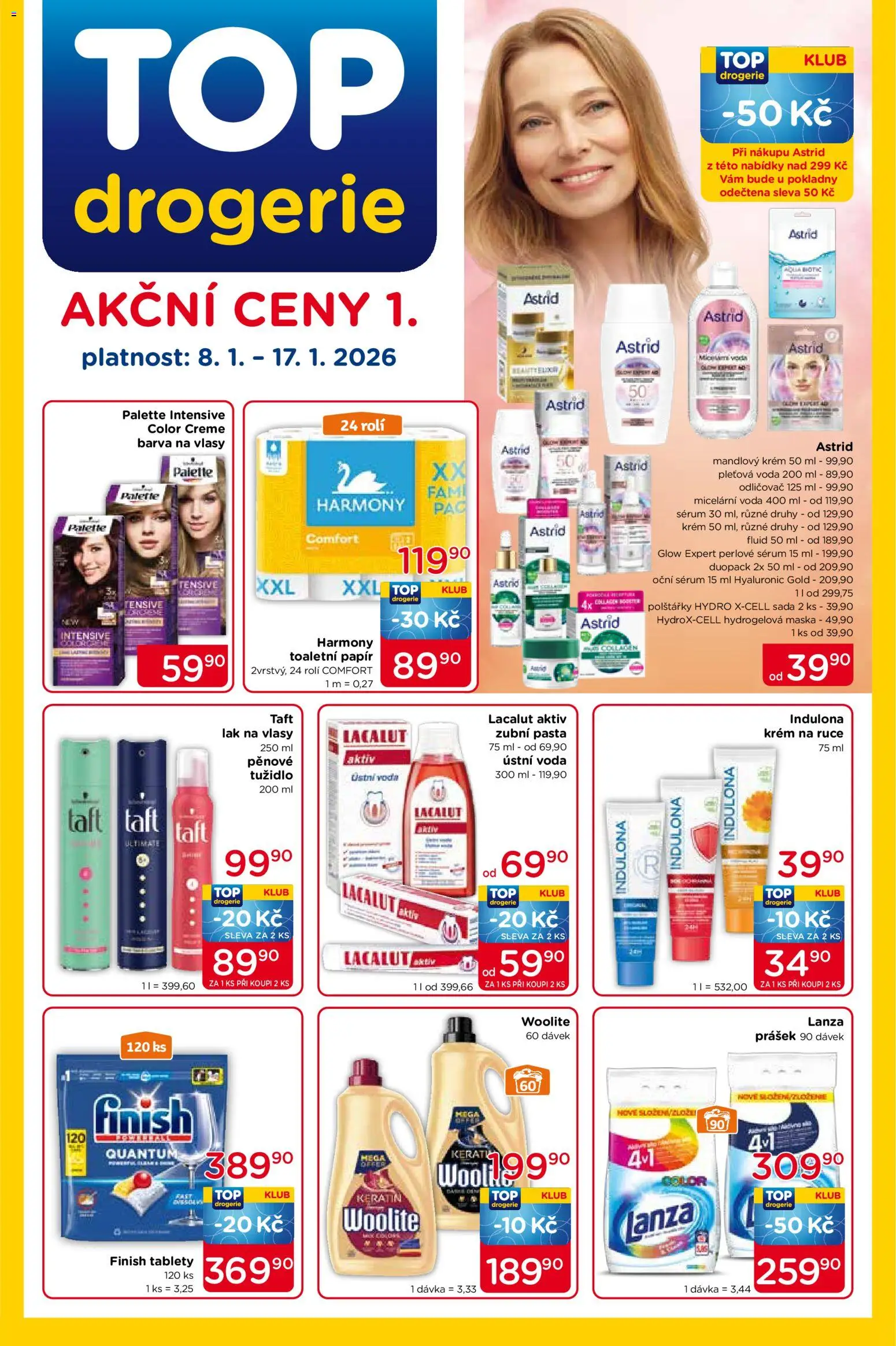 Top drogerie leták - strana 1- platný od 08.01.2026