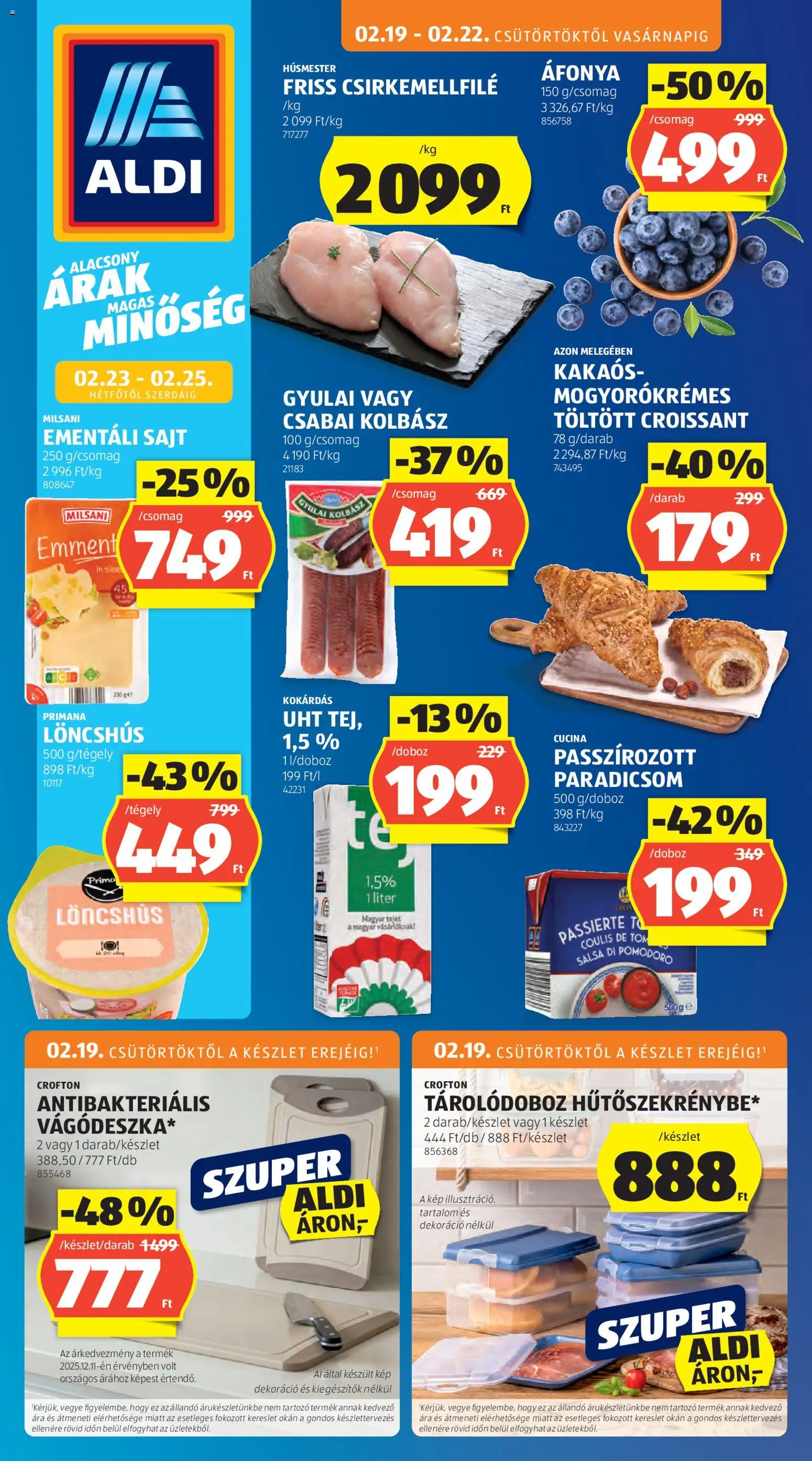 Aldi Akciós újság - 1oldal - érvényes 2026.02.19.-tól