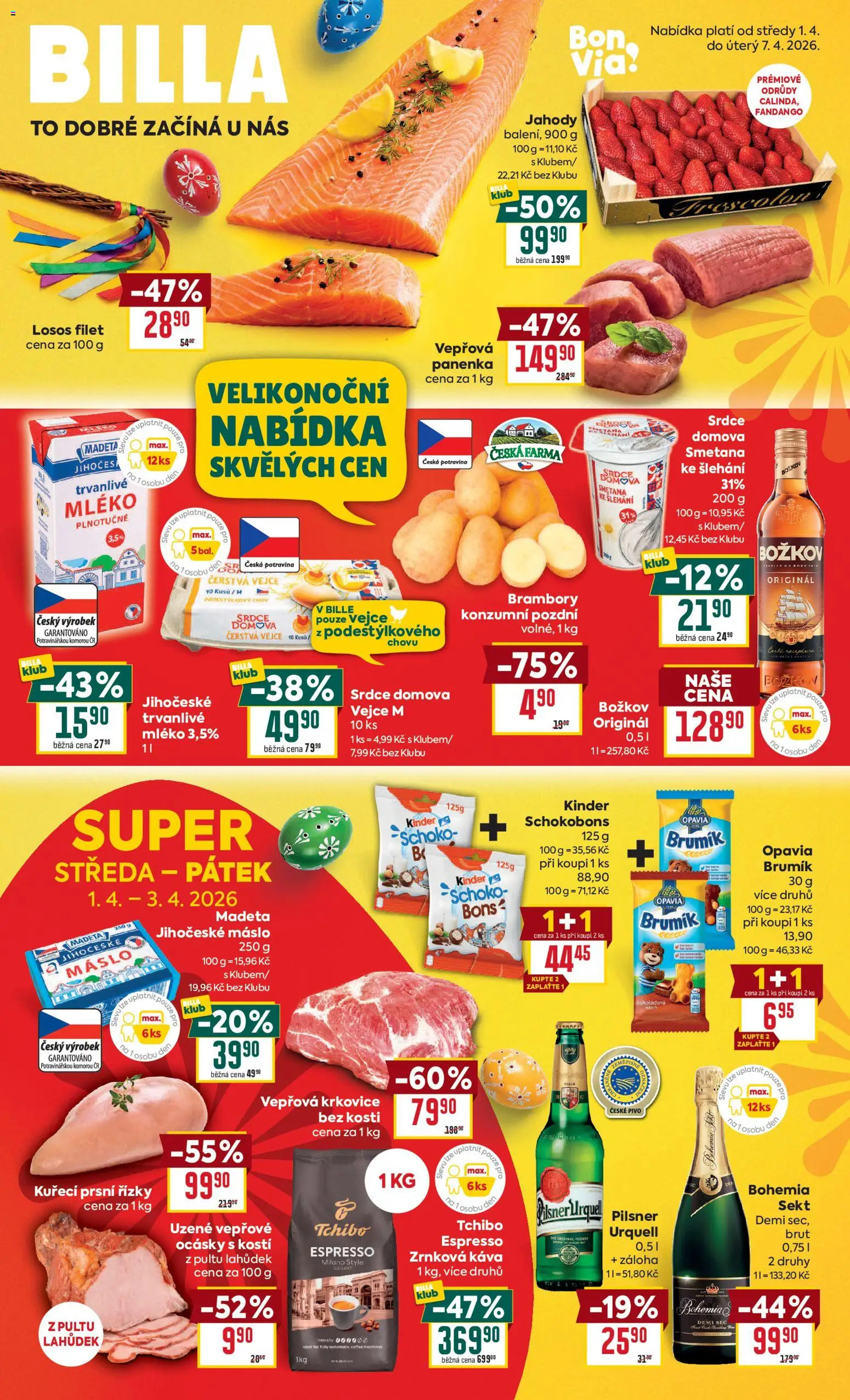 Billa Velký leták - strana 1- platný od 01.04.2026