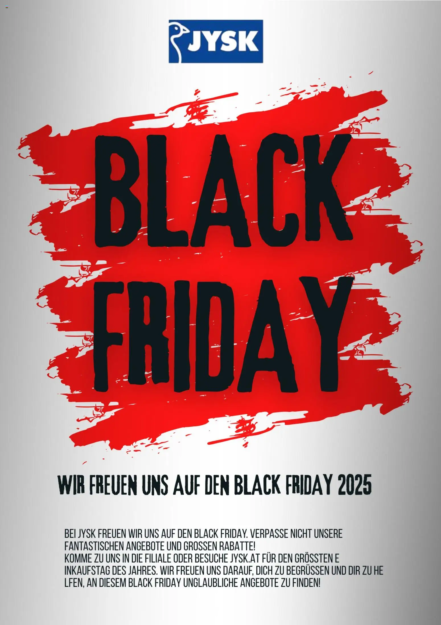 JYSK - Black Friday Ankündigung - Seite 1- gültig ab 30.10.2025