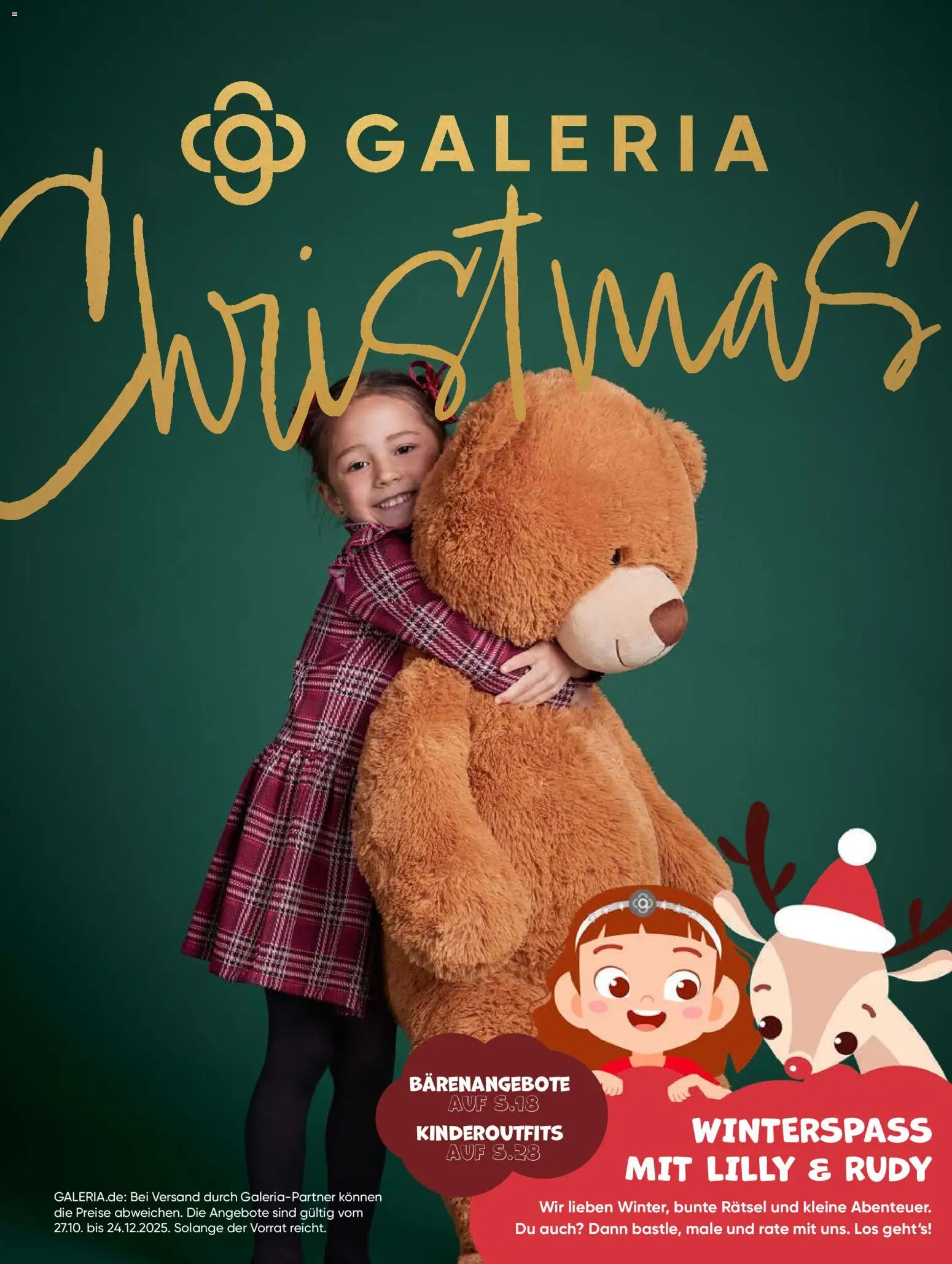 Galeria Karstadt Kaufhof  Weihnachtsmagazin - Seite 1 - gültig ab 27.10.2025