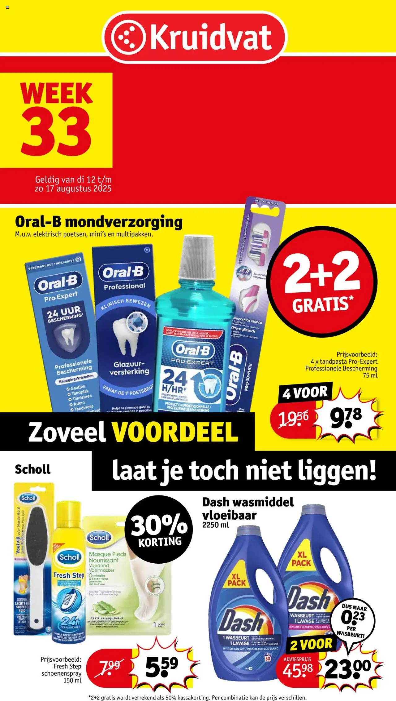Kruidvat folder week 33 - pagina 1- geldig vanaf 12/08/2025
