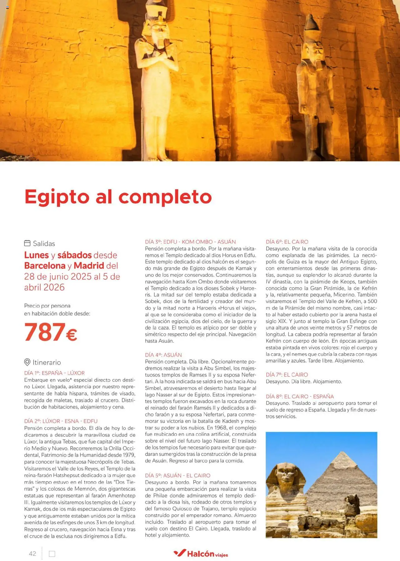 Halcón Viajes Egipto - Página de 42 - Válido desde 01/07/2025