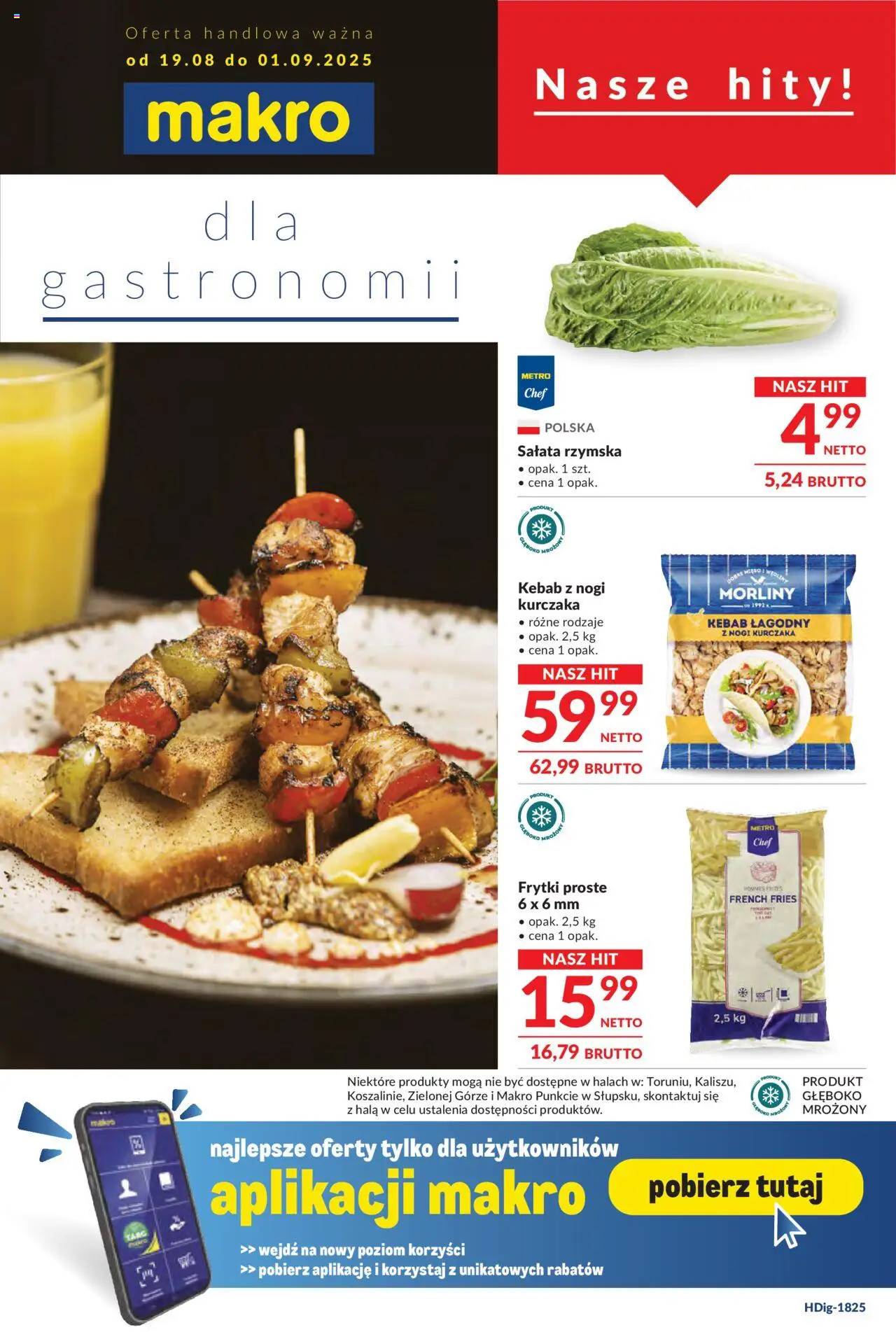 Makro Gazetka - Oferta dla gastronomii - strona 1- ważny od 19.08.2025