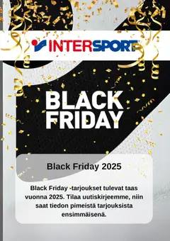 Esikatselu Intersport - Black Friday ennakkoilmoitus voimassa alkaen 13/11/2025