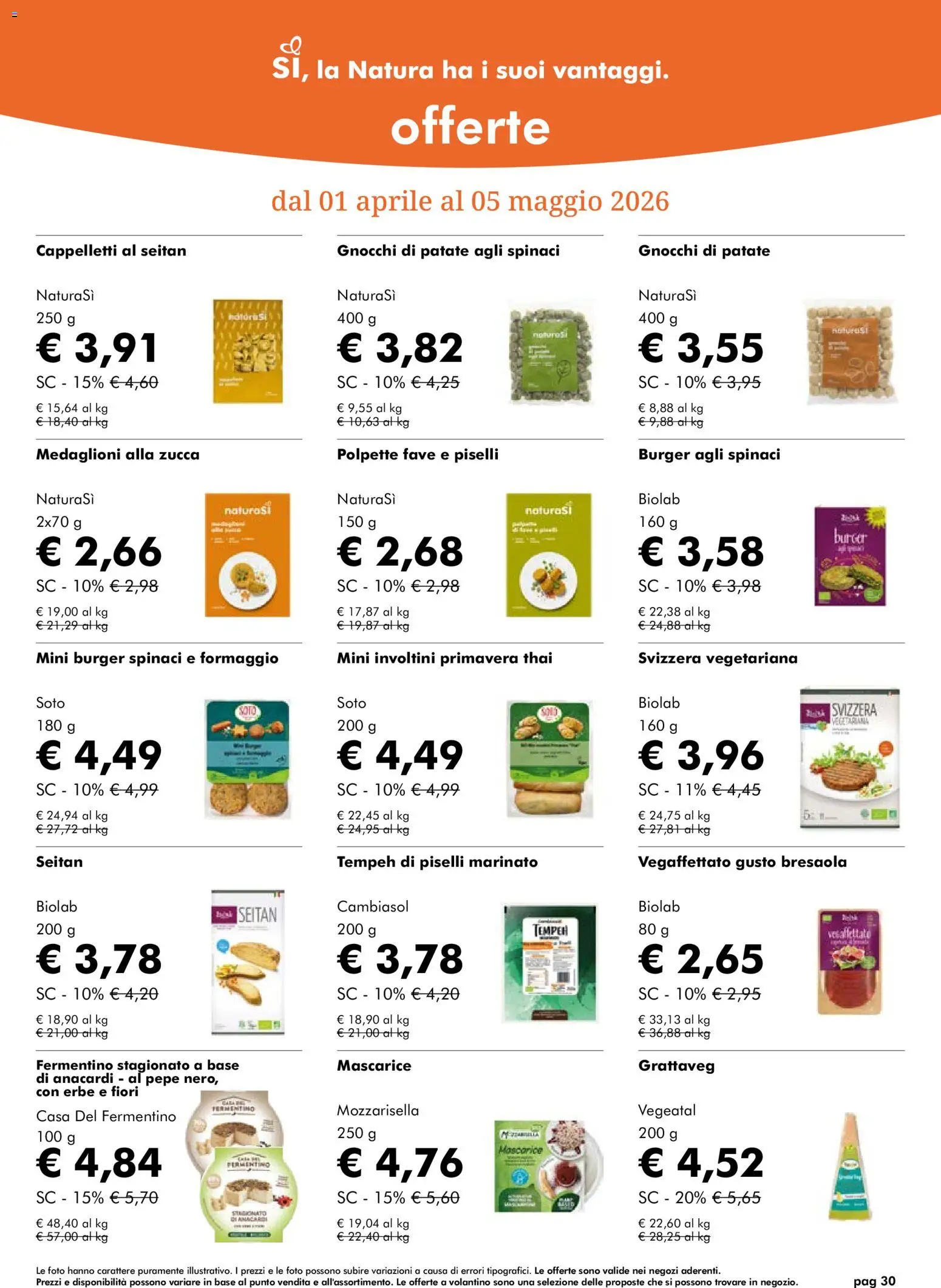 Natura Sì volantino - pagina 30 - valido dal 01/04/2026