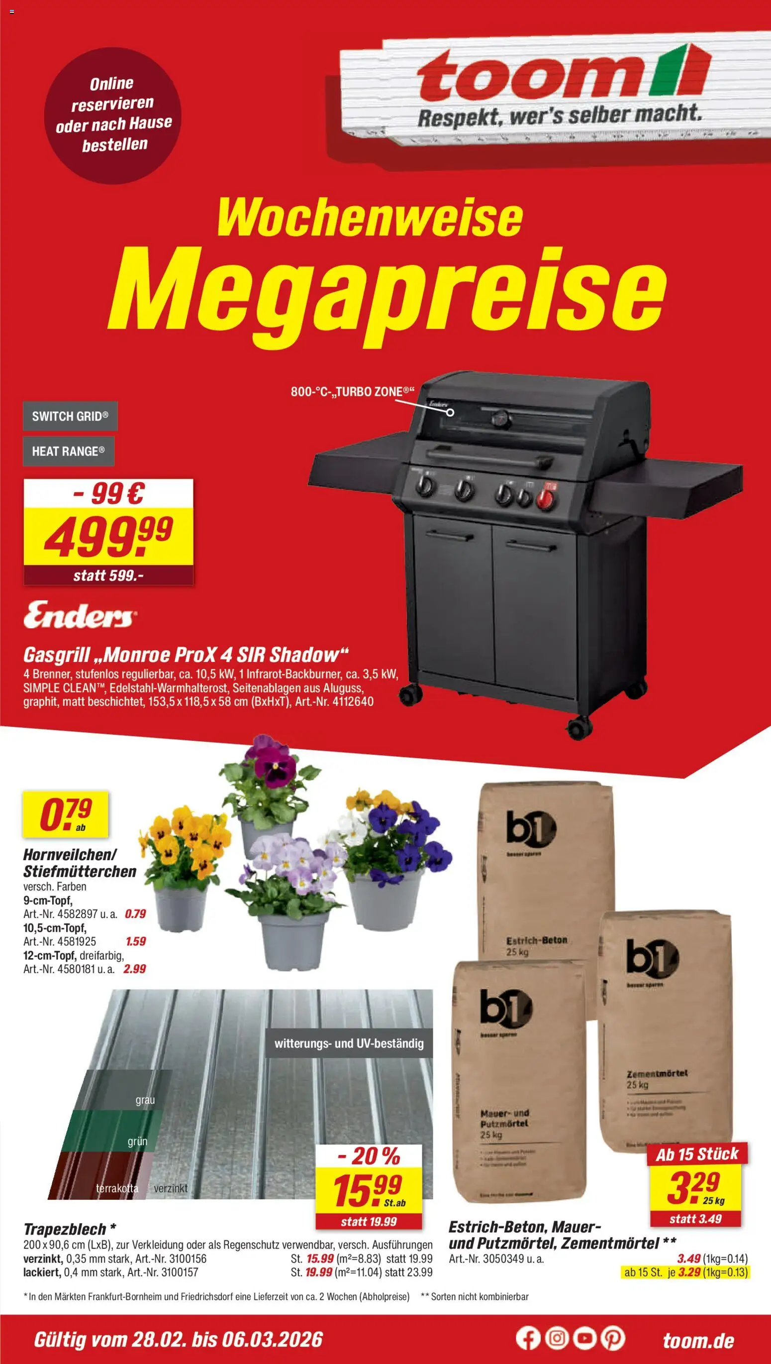 Toom Baumarkt Prospekt 	 - Seite 1 - gültig ab 28.02.2026