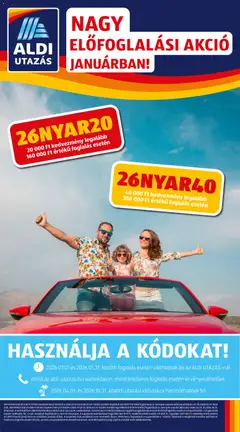 Előnézet Aldi Utazás katalógus érvényes 2026.01.01.-tól