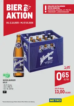 Vorschau Metro Wieselburger Bieraktion gültig ab 11.12.2025