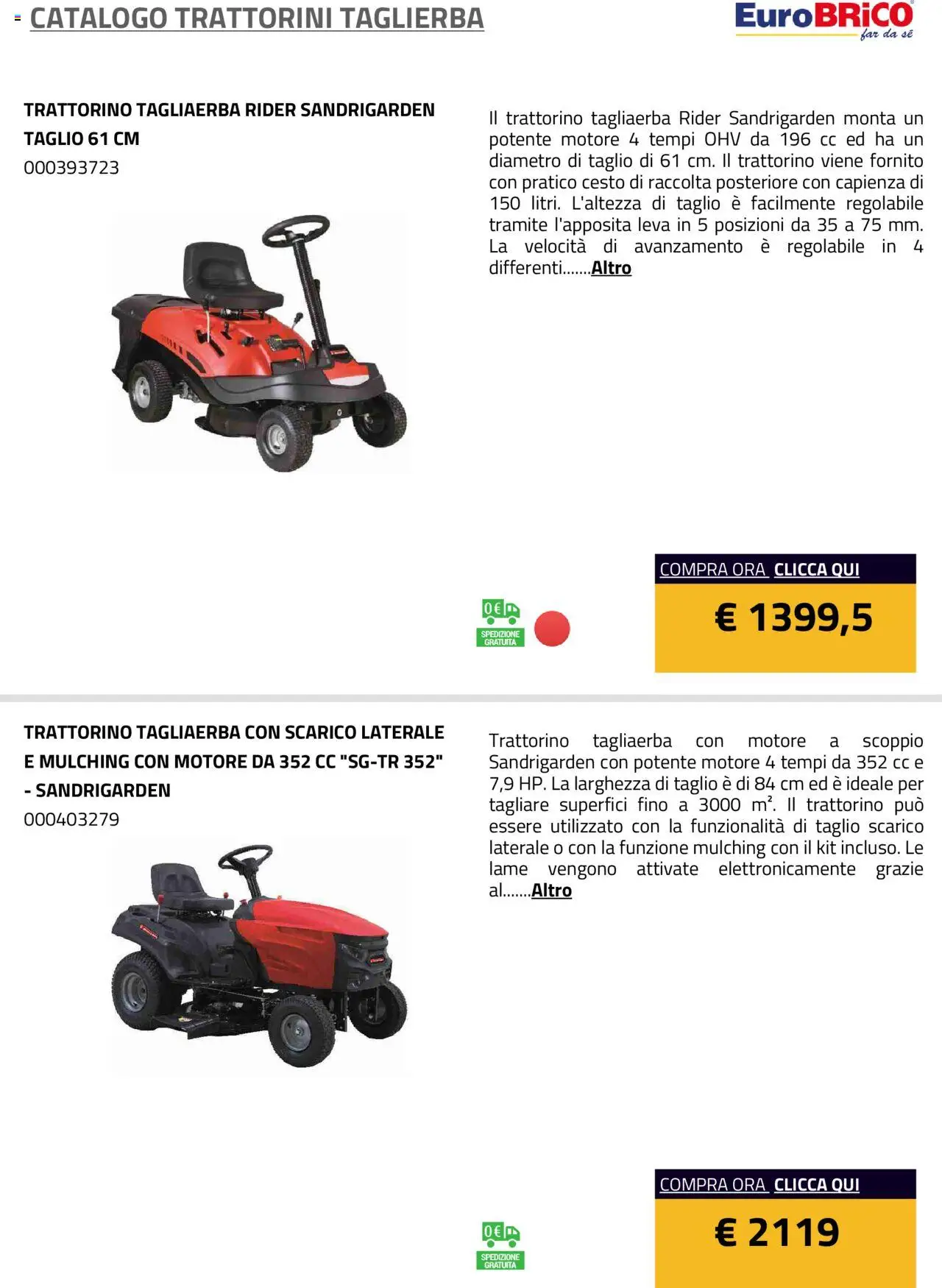 Eurobrico Trattorini Taglierba catalogo - pagina 6 - valido dal 23/07/2025
